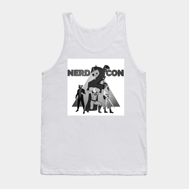 Nerd Con 2 b&w Tank Top by AndrewValdezVisuals